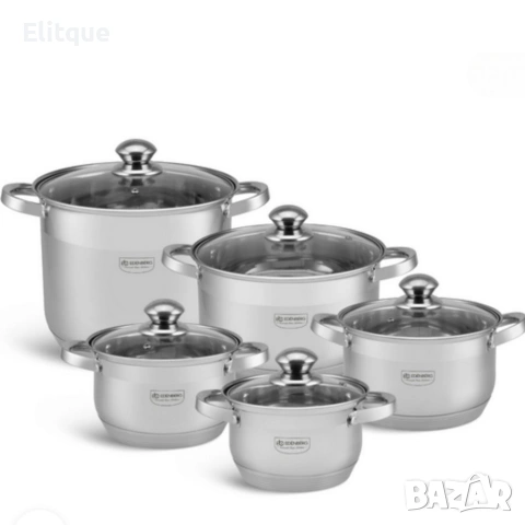 Комплект 10 части Edenberg EB-4009 от неръждаема стомана - равномерно и бързо готвене, снимка 9 - Други - 53389279