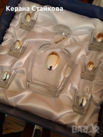 Продавам Сет бутилка и 6 чаши със сребро, снимка 8 - Сервизи - 54013699