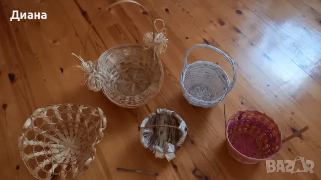 Плетени кошници, снимка 5 - Декорация за дома - 49871060