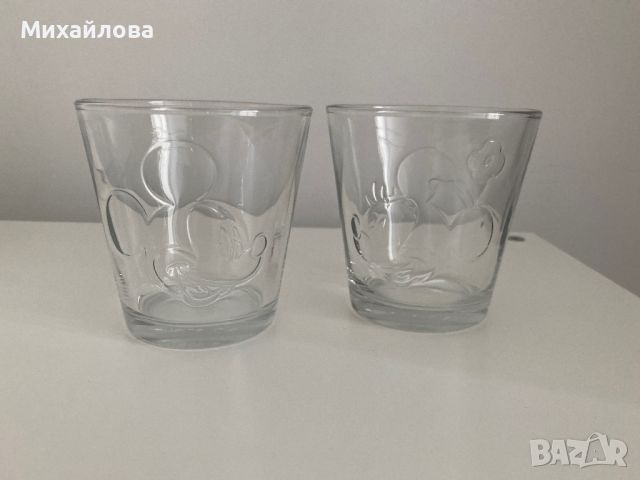 Стъклени чаши с Мики и Мини Маус, на Walt Disney Уолт Дисни, снимка 7 - Чаши - 46383326