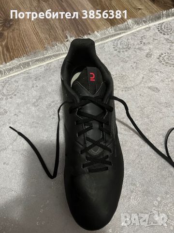 Обувки за футбол VIRALTO I FG, черно/червено, снимка 3 - Футбол - 46408429