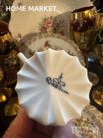 Circa 1894 наличие на няколко великолепни тройни сета съвместимост на чашката около 175 мл, , снимка 4 - Антикварни и старинни предмети - 52612675