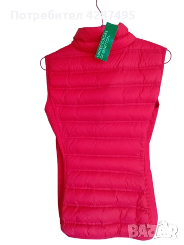 BENETTON яке - елек с гъши пух, снимка 3 - Якета - 52133586