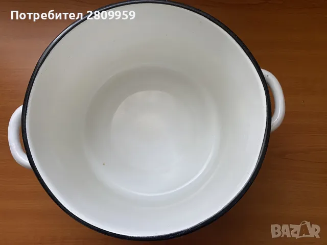 Емайлирана тенджера с капак, снимка 8 - Съдове за готвене - 50309542