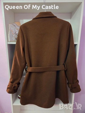Разкошно кафяво палто, снимка 5 - Палта, манта - 53905088
