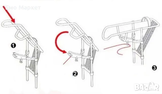 Автоматичен държач за въдица с двойна пружина от неръждаема стомана, снимка 3 - Екипировка - 49145766