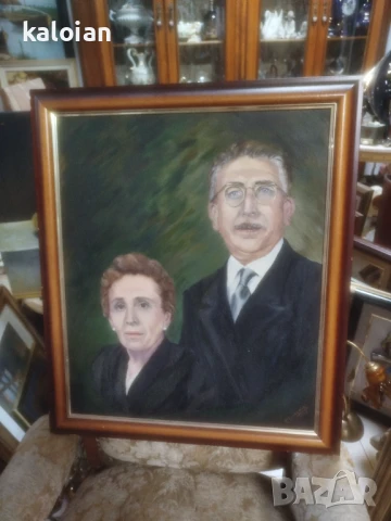 Стари авторски маслени портрети. Подписани испански творби . Трите са на един автор. Масло на платно, снимка 7 - Картини - 51326186