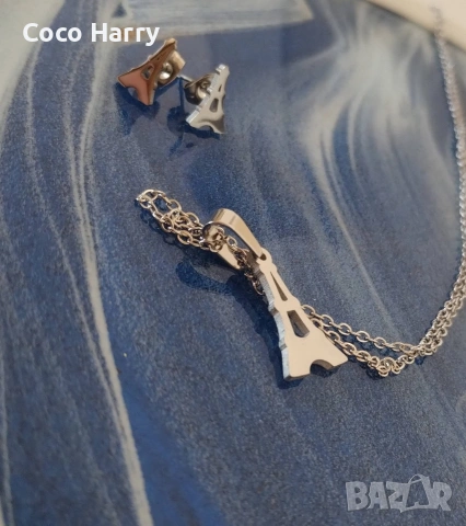 Комплект колие и обеци, снимка 5 - Бижутерийни комплекти - 53207415