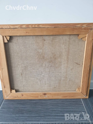 Folke Larsson 66х55см/стара шведска картина масло върху платно/деца-момче-момиче/дървена рамка, снимка 9 - Картини - 52076911