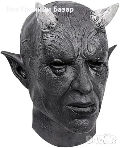 Нова Реалистична Демонска Маска за Възрастни Хелоуин Парти маскарад карнавал костюм, снимка 2 - Други - 52079137