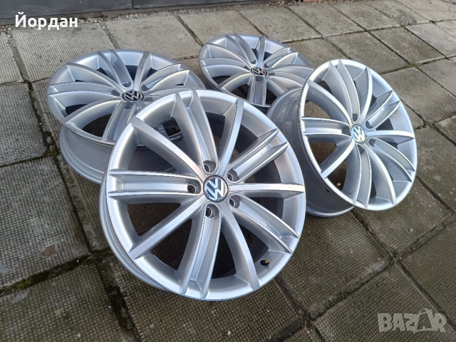  ОРИГИНАЛНИ джанти 18 ' цола 5x112 VW Tiguan / Фолксваген 7J ET43 57,1, снимка 2 - Гуми и джанти - 53113309