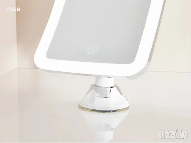 НОВО! Козметично огледало квадрат 5х LED Touch с вакуум, снимка 4 - Огледала - 48592352