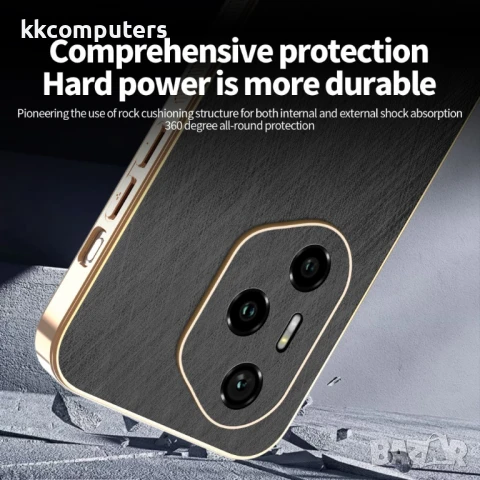Honor 400 Pro 5G Удароустойчив Кожен Electroplating Silk Texture PU Leather Coated /PC TPU Калъф и П, снимка 4 - Калъфи, кейсове - 50641949