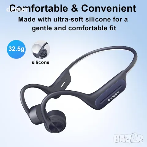 Voistek Bone Conduction слушалки с отворено ухо, IP68 с микрофон,32 GB, снимка 4 - Bluetooth слушалки - 49061594