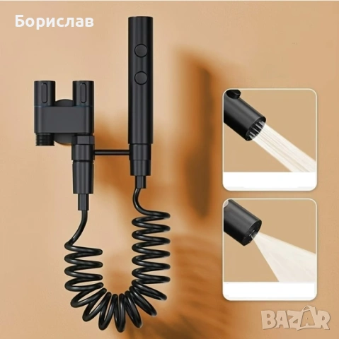 Хигиенен душ - Хром,Бял,Черен и Оръжейно сив, снимка 8 - Душове - 53853981