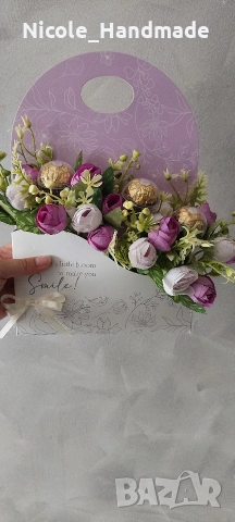 Букети с бонбони и цветя, снимка 4 - Други - 52738755