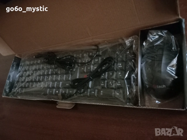 Клавиатура и мишка ( комплект ) C-tech без кирилица , нови ++, снимка 2 - Клавиатури и мишки - 54013416