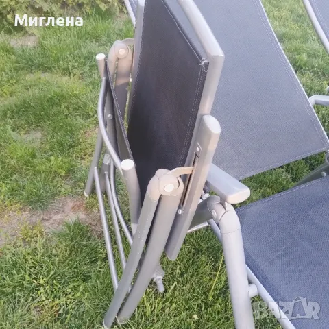 Сгъваеми алуминиеви столове, снимка 6 - Градински мебели, декорация  - 50148994