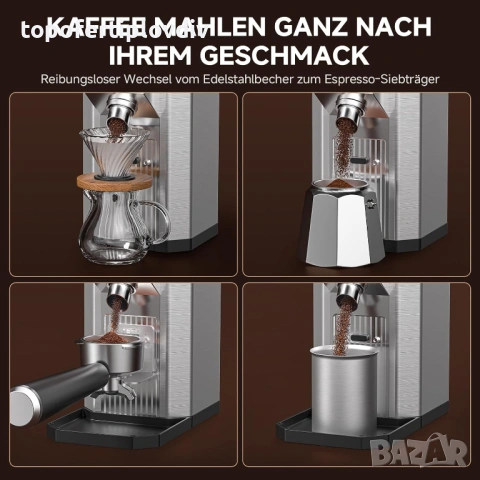 Кафемелачка електрическа AMZCHEF Electric Grinder,Гаранция, снимка 7 - Кафемашини - 54004611