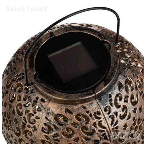 Декоративен фенер -топка, Соларен, Висяща, марокански дизайн, Ø21x18cm, снимка 4 - Декорация за дома - 45791031