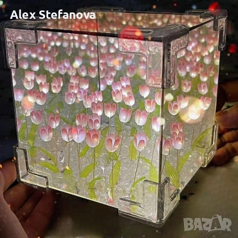 Очарователна нощна лампа лале – Многофункционално освежаване на вашето пространство, снимка 6 - Настолни лампи - 52837302
