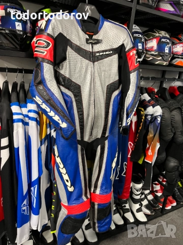 Кожен мото екип SPIDI R2 EVO Vented.50-M ,гърбица и всички протектори