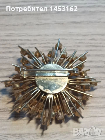 Старинна австрийска брошка с кристали , снимка 3 - Други - 51313608