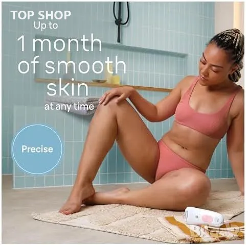 Нов Епилатор Braun Silk-épil 5 за Мокро/Сухо с Масажиращ Накрайник Браун, снимка 4 - Епилатори - 49956886