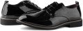 Мъжки лачени обувки класически модни Оксфорд, черни, размер 42, снимка 2