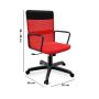 Офис стол HL HL08RD CHAIR-RED, снимка 5