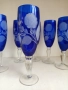 Кристални чаши Бохемия, колекционерски, високи, рьчна изработка, снимка 6