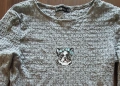 Дамска сива блуза с емблема кученце, снимка 3