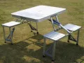 @ Нови от ВНОСИТЕЛ Алуминиева сгъваема маса с 4 стола за пикник ,85x67x67 см тип куфар, снимка 17