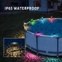 Соларни лампи за басейн Satisure, IP65, Топла и RGB цветна светлина, 2 броя, снимка 4