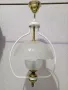 Красив бял полилей с два стъклени абажура, снимка 1