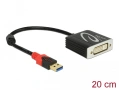DELOCK Адаптер USB 3.0 Тип-A мъжки > DVI женски (62737), снимка 2