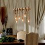 Бамбукова електрическа висяща лампа, креативна декорация. Дизайн, който вдъхновява - с включени 6 кр, снимка 9