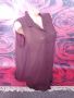 H&M Тъмно лилава риза туника без ръкав от шифон Л/ХЛ, снимка 3