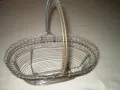 Метална кошницакошница  за плодове, плетена метална кошница плодове,  с дръжка, снимка 5
