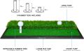 ME AND MY GOLF Постелка за голф с двойна трева, включва видеоклипове с инструкции за обучение, черна, снимка 2