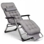 Сгъваем градински шезлонг с мека ватирана възглавница, регулируема облегалка и антикорозионна рамка, снимка 8