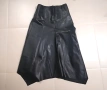 Дълга черна лъскава кожена пола "Zara" / "Зара" с асиметричен подгъв, размер М, снимка 6