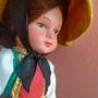 Колекционерска кукла народна носия Molls Trachten Puppen Celluloid 16 см, снимка 11
