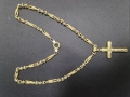 Златен синджир с кръст 24 грама 585, снимка 1