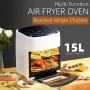 Air Fryer Фурна с горещ въздух и готови функции за готвене, температурен контрол и вместимост 15 лит, снимка 1