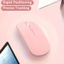 Bluetooth розова мишка, aкумулаторна безжична мишка, 1600 dPi, компактен дизайн, снимка 4