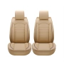 Тапицерия за кола, 5бр./части, еко кожа, Бежово/Кафяво, снимка 2