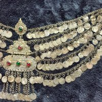 Сребърна Трепка Възрожденски Прочелник накит носия пафти, снимка 6 - Антикварни и старинни предмети - 45445575