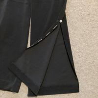 Елегантен панталон с широк крачол и цепки, снимка 3 - Панталони - 45504661