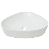 vidaXL Керамична триъгълна мивка, бяла, 50,5x41х12 см(SKU:142345, снимка 1 - Мивки - 45825246